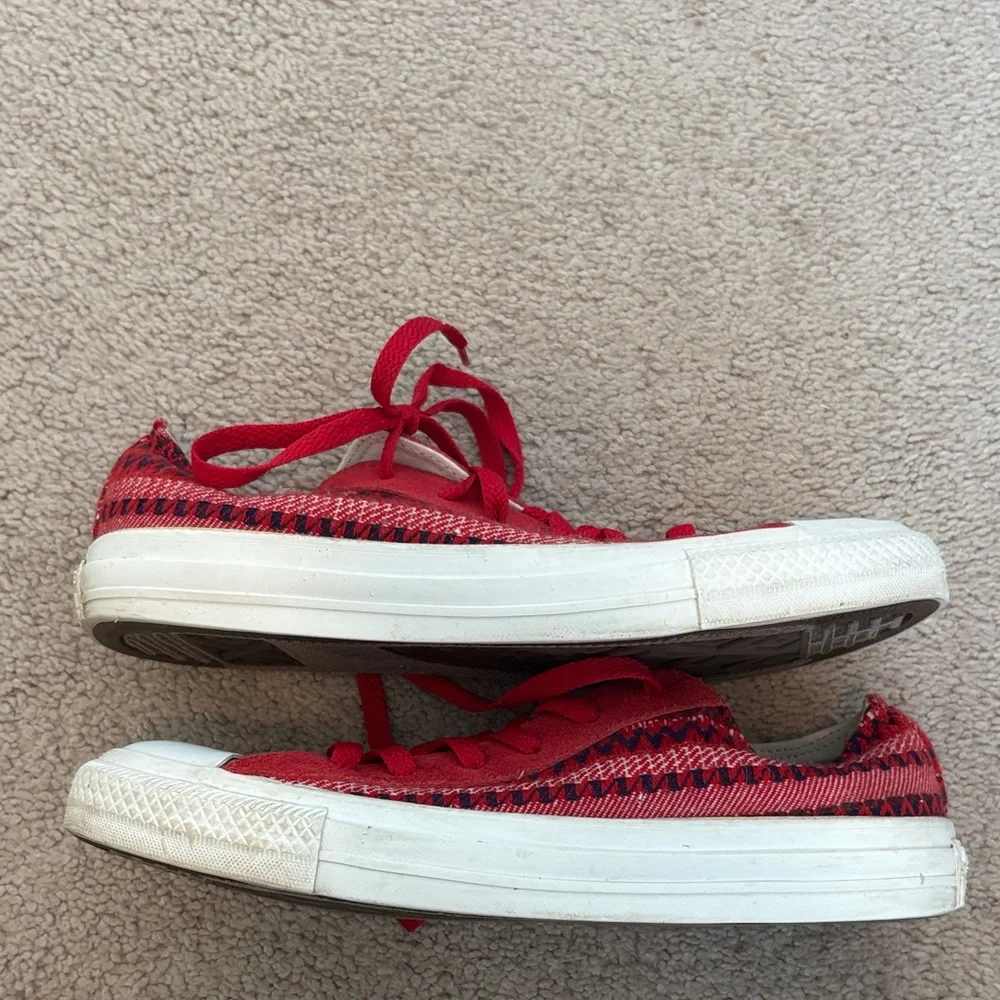 Converse Red, White, & Blue Zig Zag Knit Sneakers - Picture 6 of 8